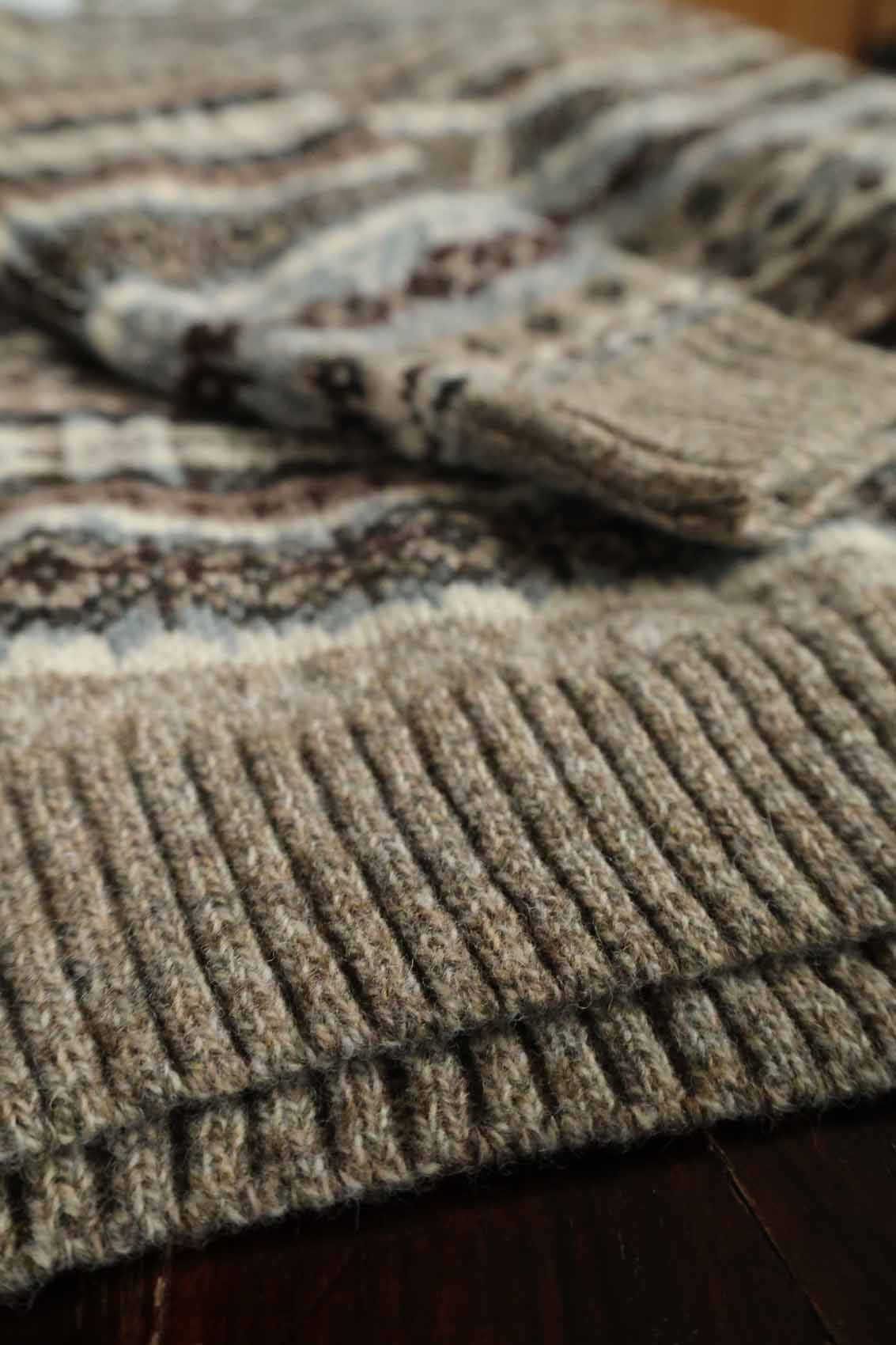 Fair Isle-Pullover Herren | Beige