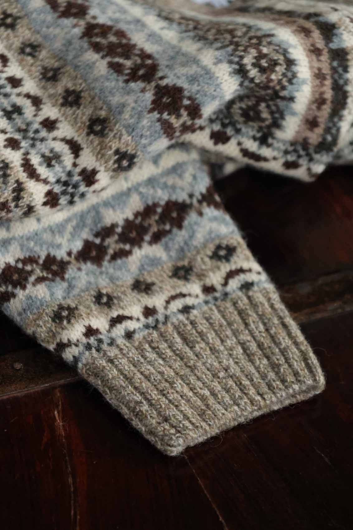 Fair Isle-Pullover Herren | Beige