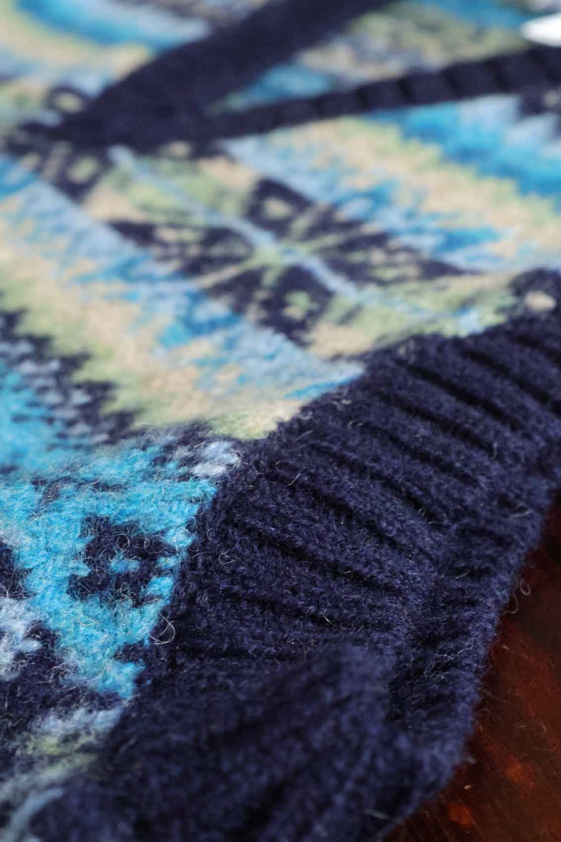 Fair Isle-Pullover Weste Herren | Marine