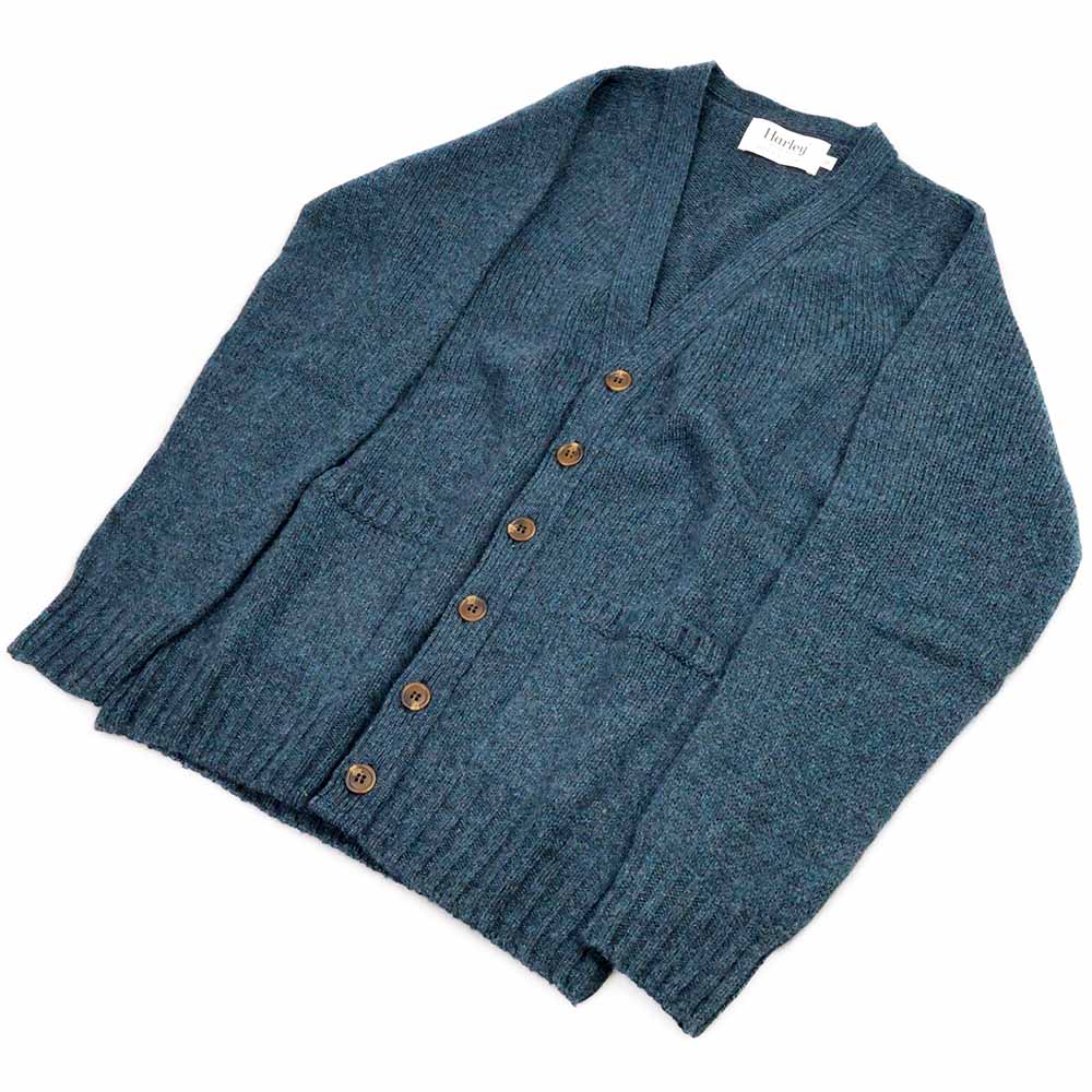 Strickjacke Herren Grün Smaragd Harley of Scotland prudukte