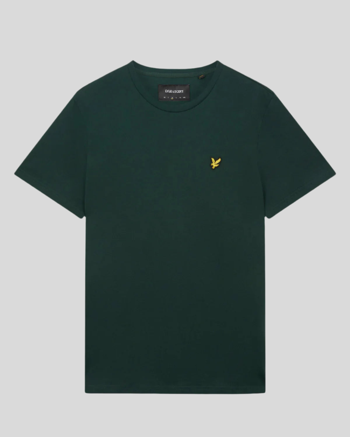 Lyle & Scott Herren T-Shirt Rundhals Dark Green — Flachansicht, Regular Fit