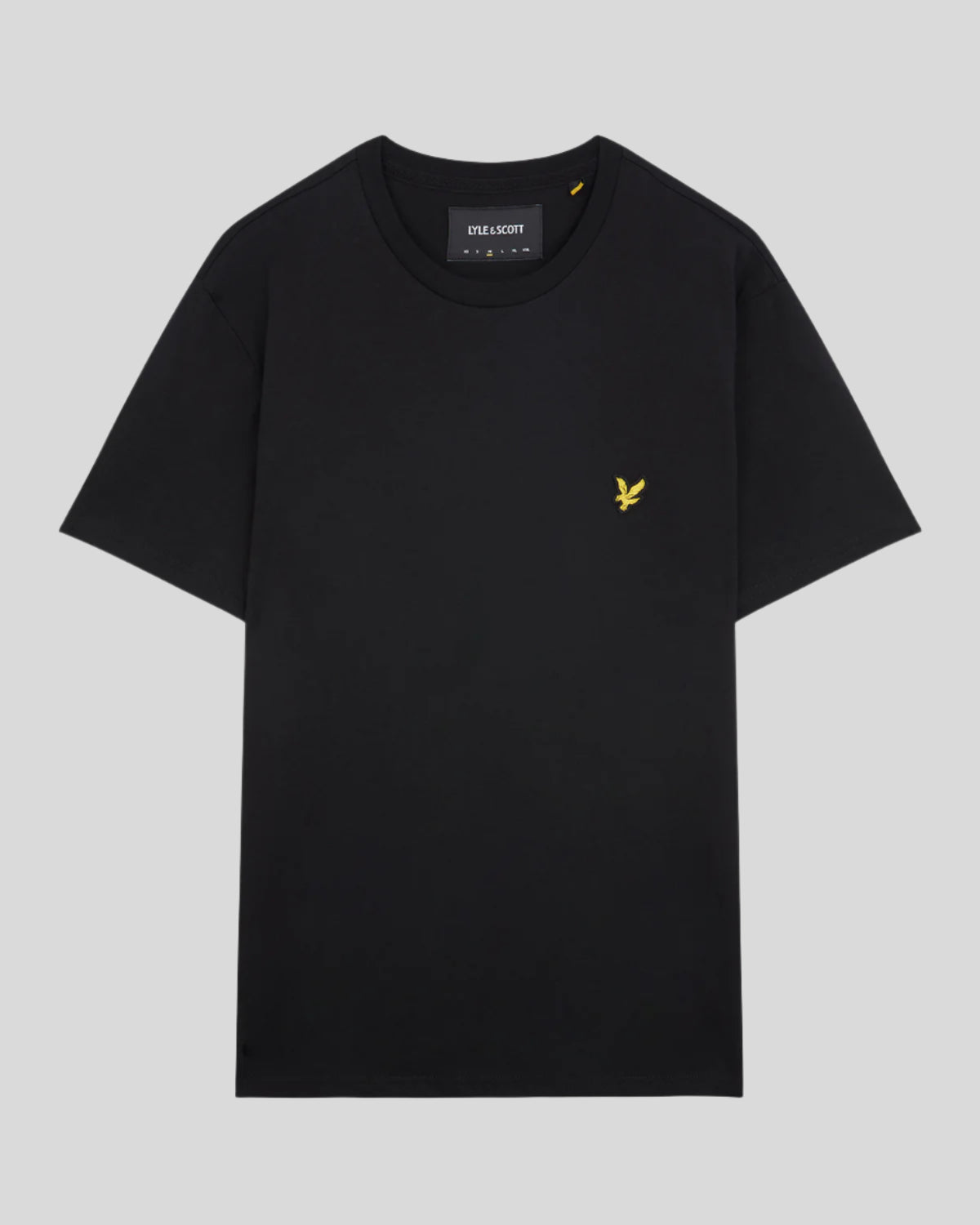 Lyle & Scott Herren T-Shirt Rundhals Jet Black — Flachansicht, Regular Fit