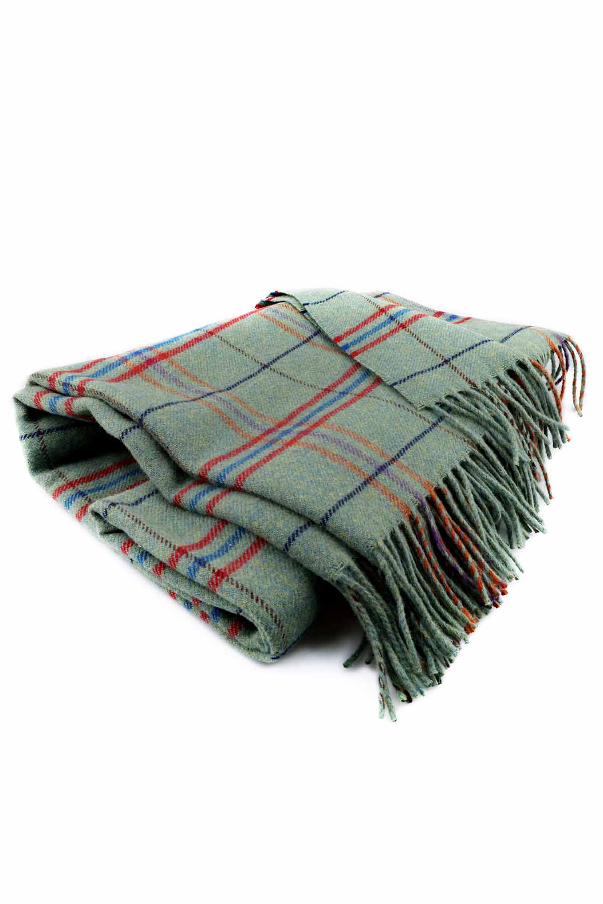 Couverture en laine vierge à motif tartan Staffa