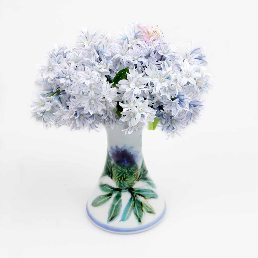 Keramik Vase Schottische Distel