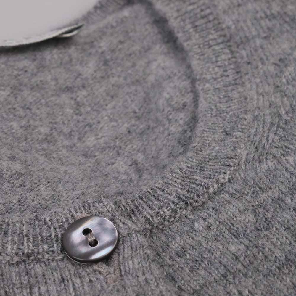 William Lockie Kaschmir Strickjacke Damen Grau