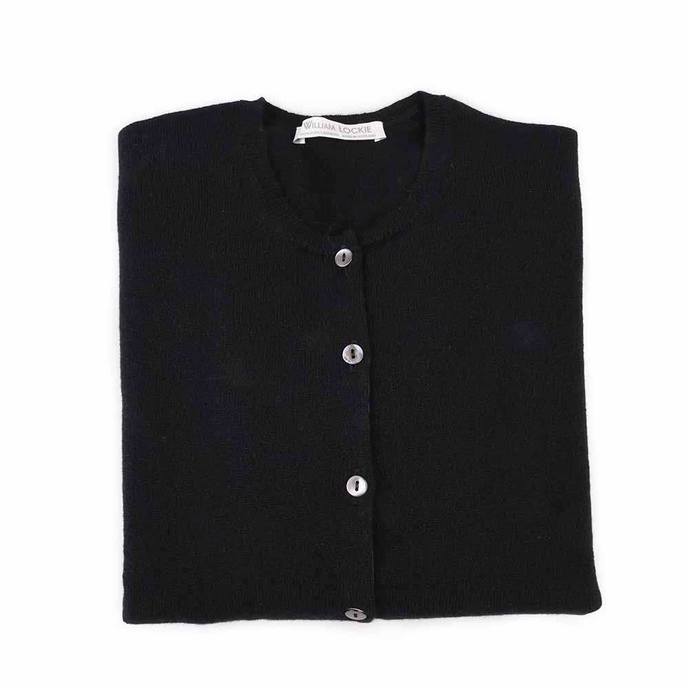 William Lockie Kaschmir Strickjacke Damen Schwarz