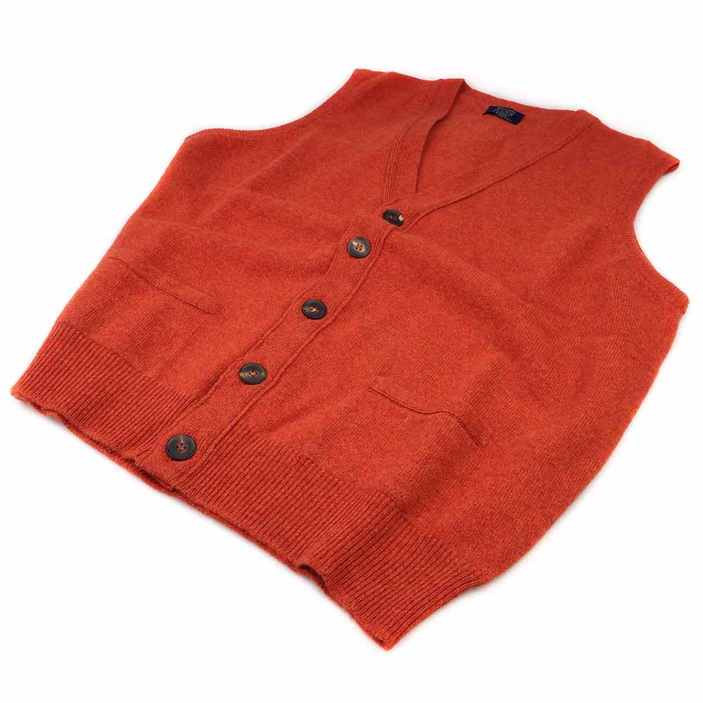 Cardigan pour homme William Lockie en laine d'agneau, orange, taille standard