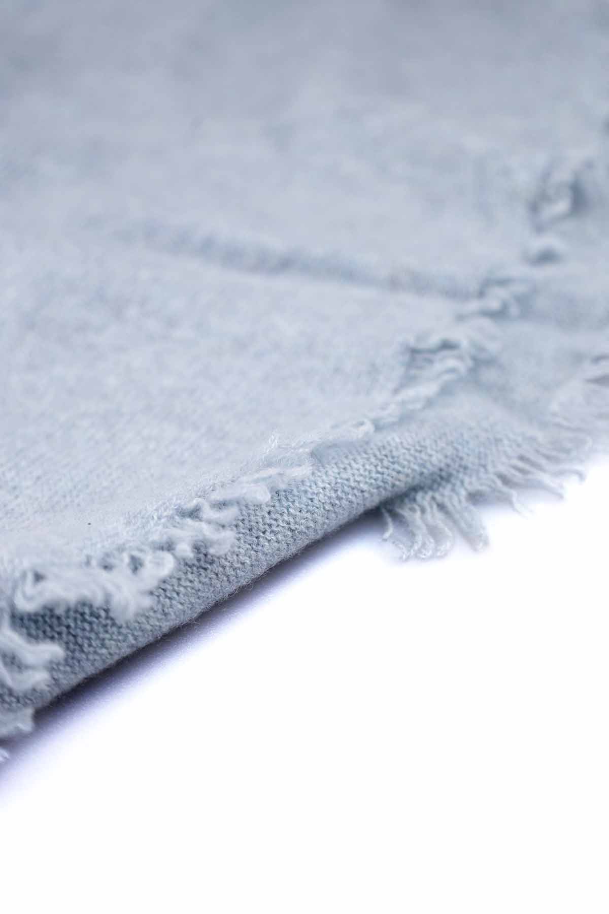 William Lockie Kaschmir Schal Silber Blau