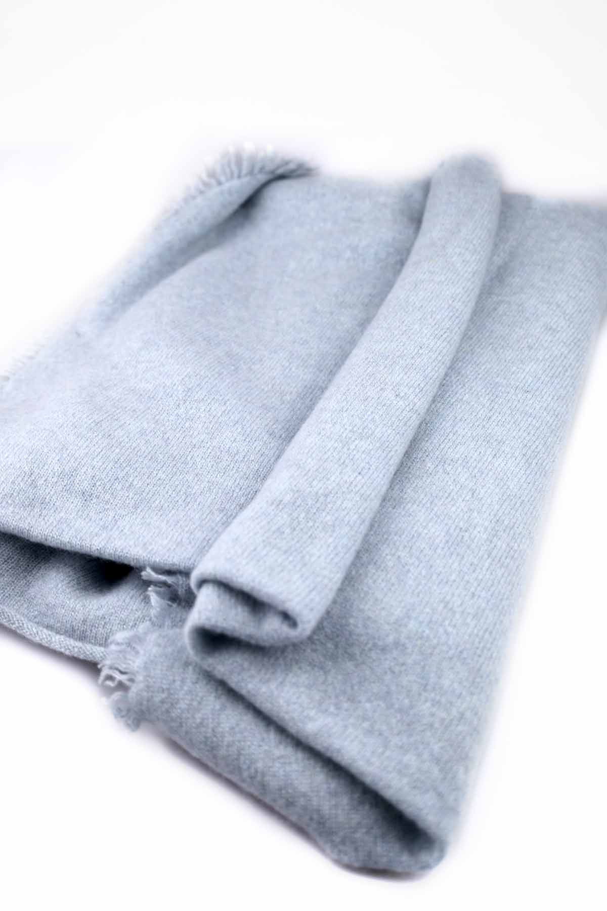 William Lockie Kaschmir Schal Damen Silber Blau