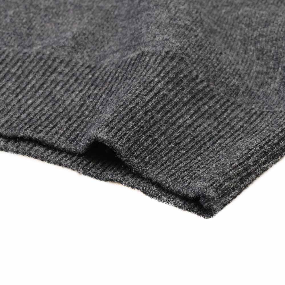 Herren Rollkragenpullover Reißverschluss Grau