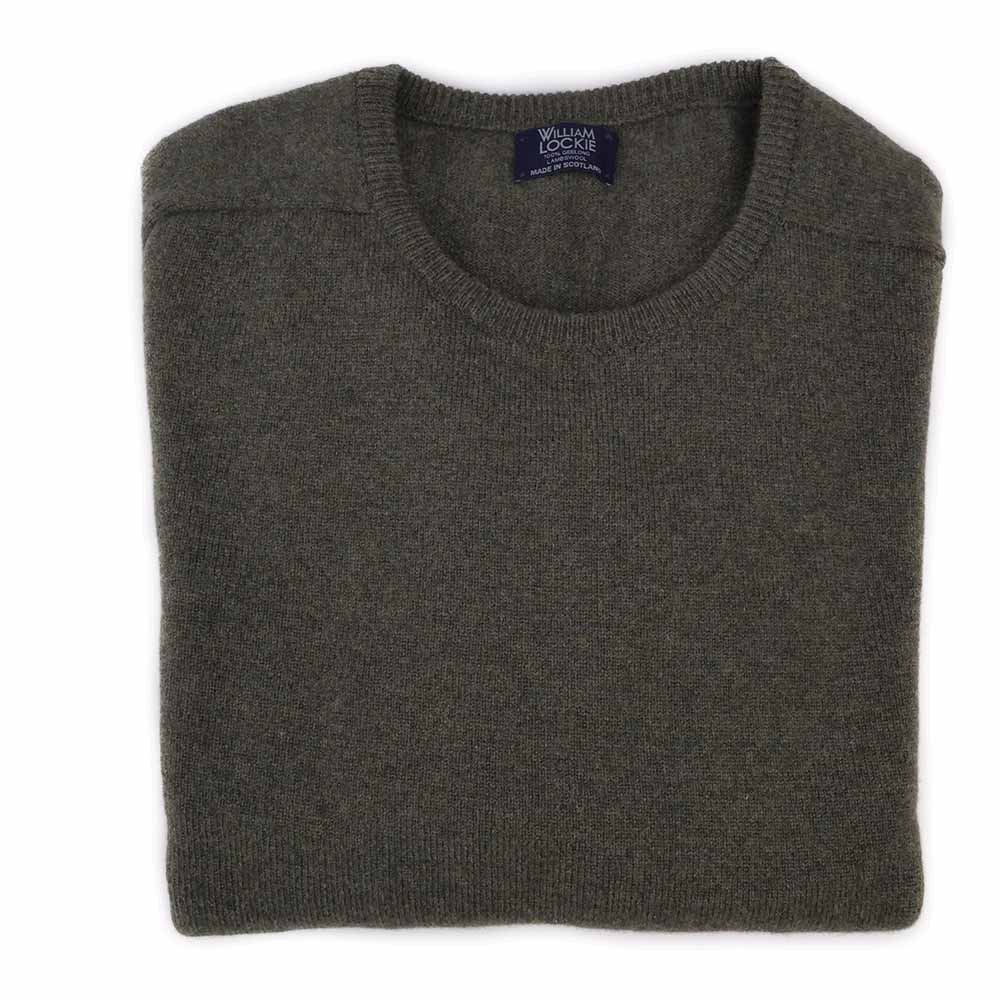 William Lockie Herren Pullover Lammwolle Grün