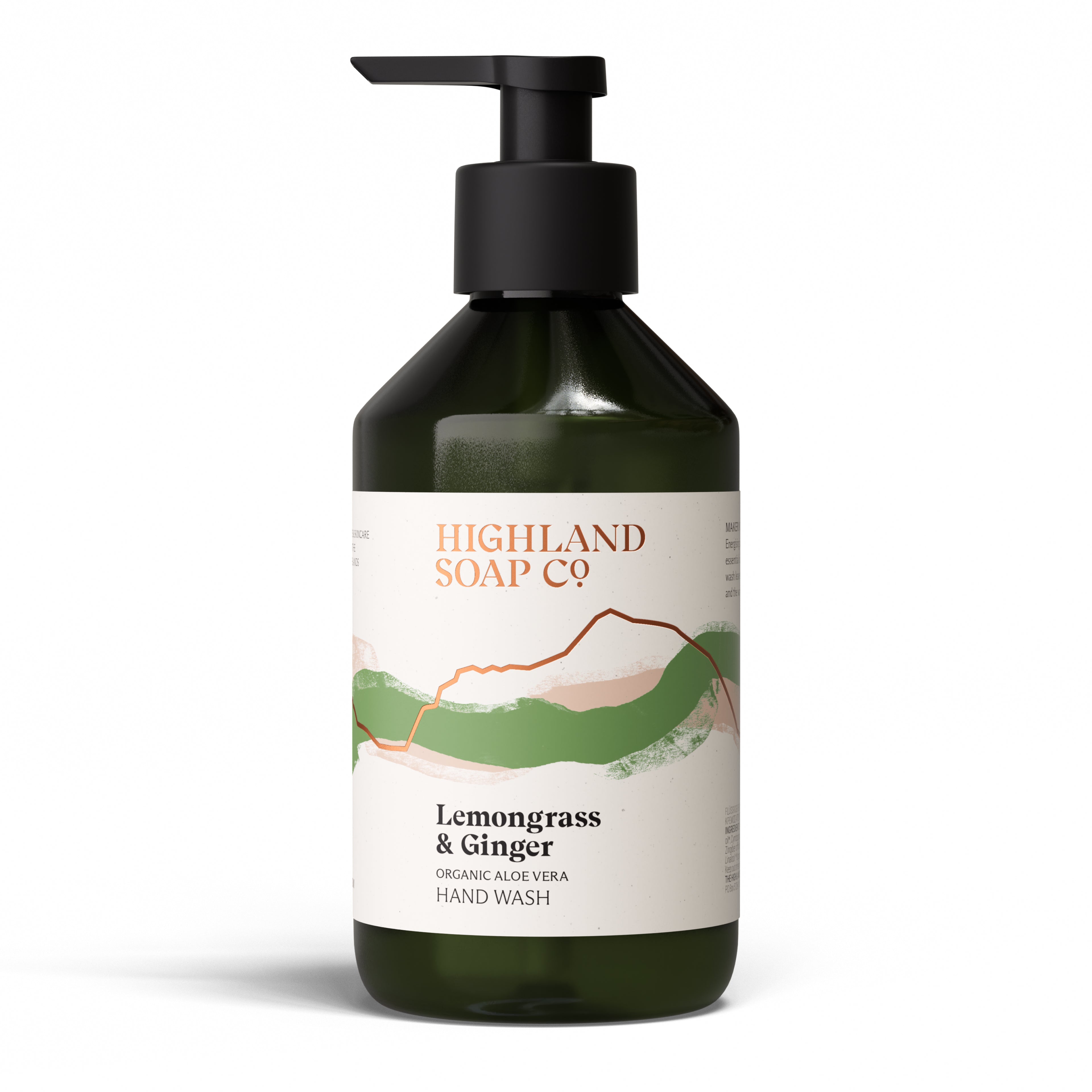Highland Soap Company Flüssigseife Lemongrass & Ginger 300ml — belebend, 95%+ Bio, Made in Scotland