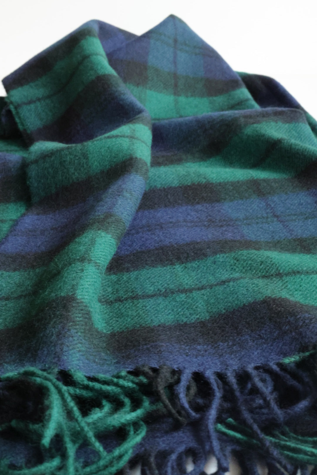 Poncho Lammwolle Schottenkaro Blackwatch