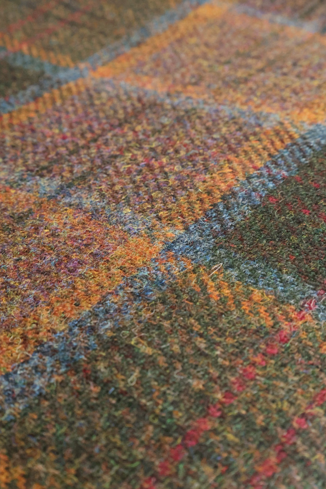Family Tartan Picnic Blanket | Green Brown Check | 200 x 150 cm