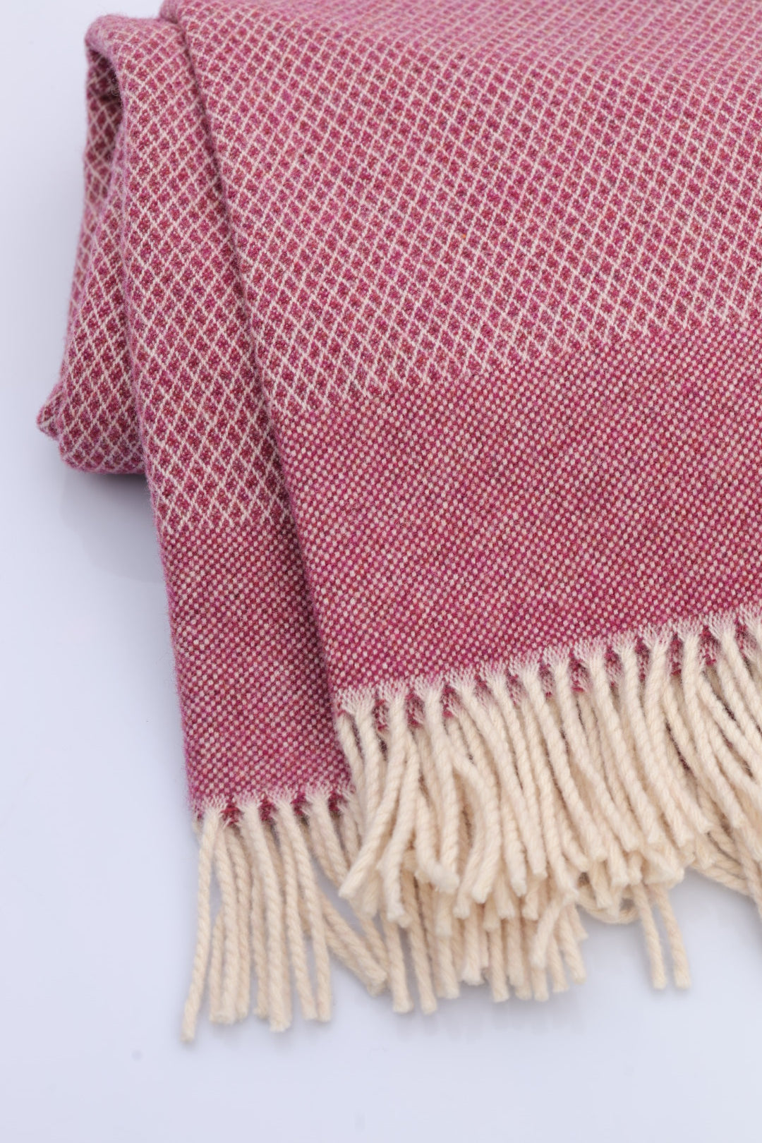Kuscheldecke Rautenmuster Rosa