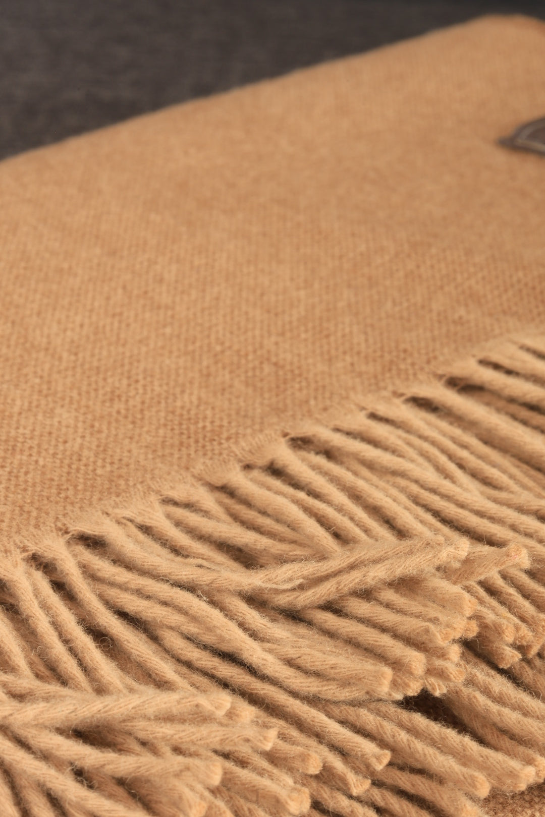 Tagesdecke | 100% Schurwolle | Sand