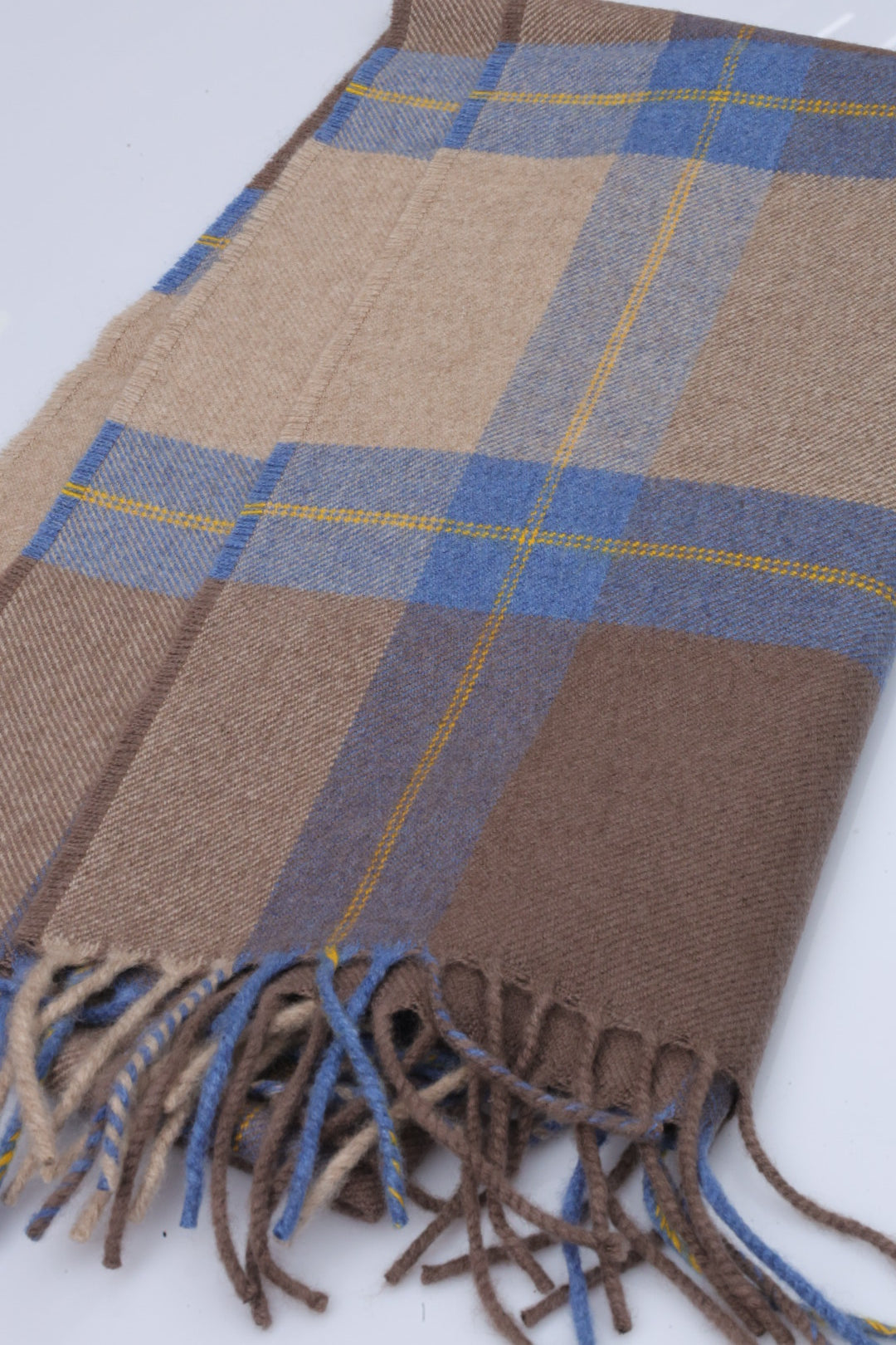 Kaschmirschal Kariert Beige