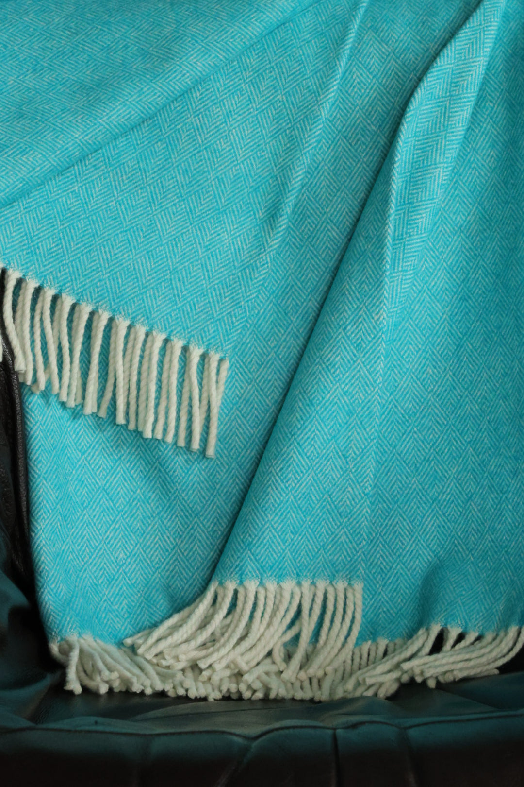 Cashmere Wool Blanket Blue