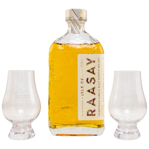 Raasay Single Malt mit 2 Glencairn Gläsern