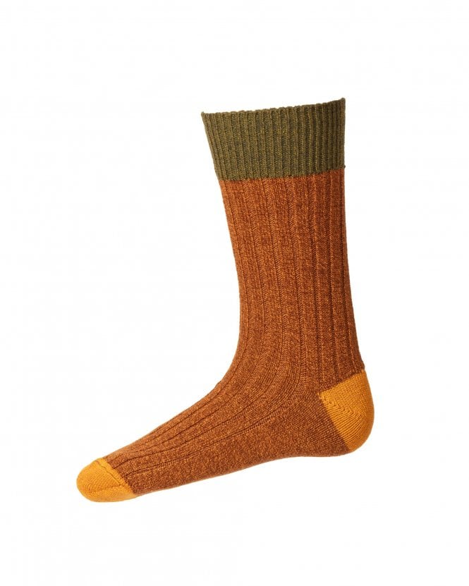 Herren Stiefelsocken Bronze