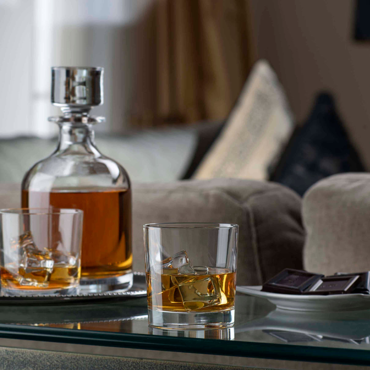 Glencairn Iona Whisky Tumbler — handpoliertes Bleikristall, 280ml, Made in Scotland