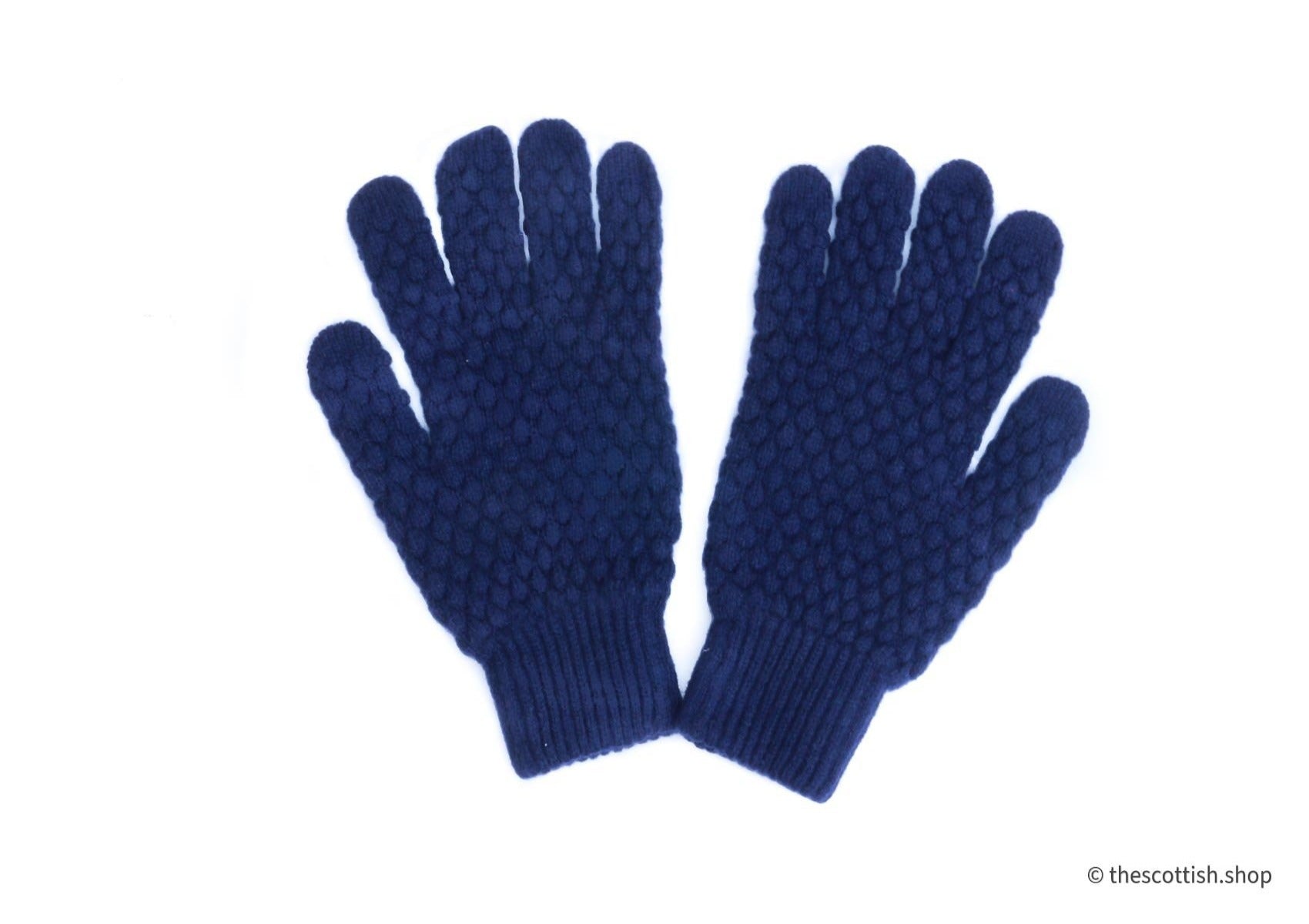 Kaschmir-Handschuhe-Blau-Hergestellt-in-Schottland