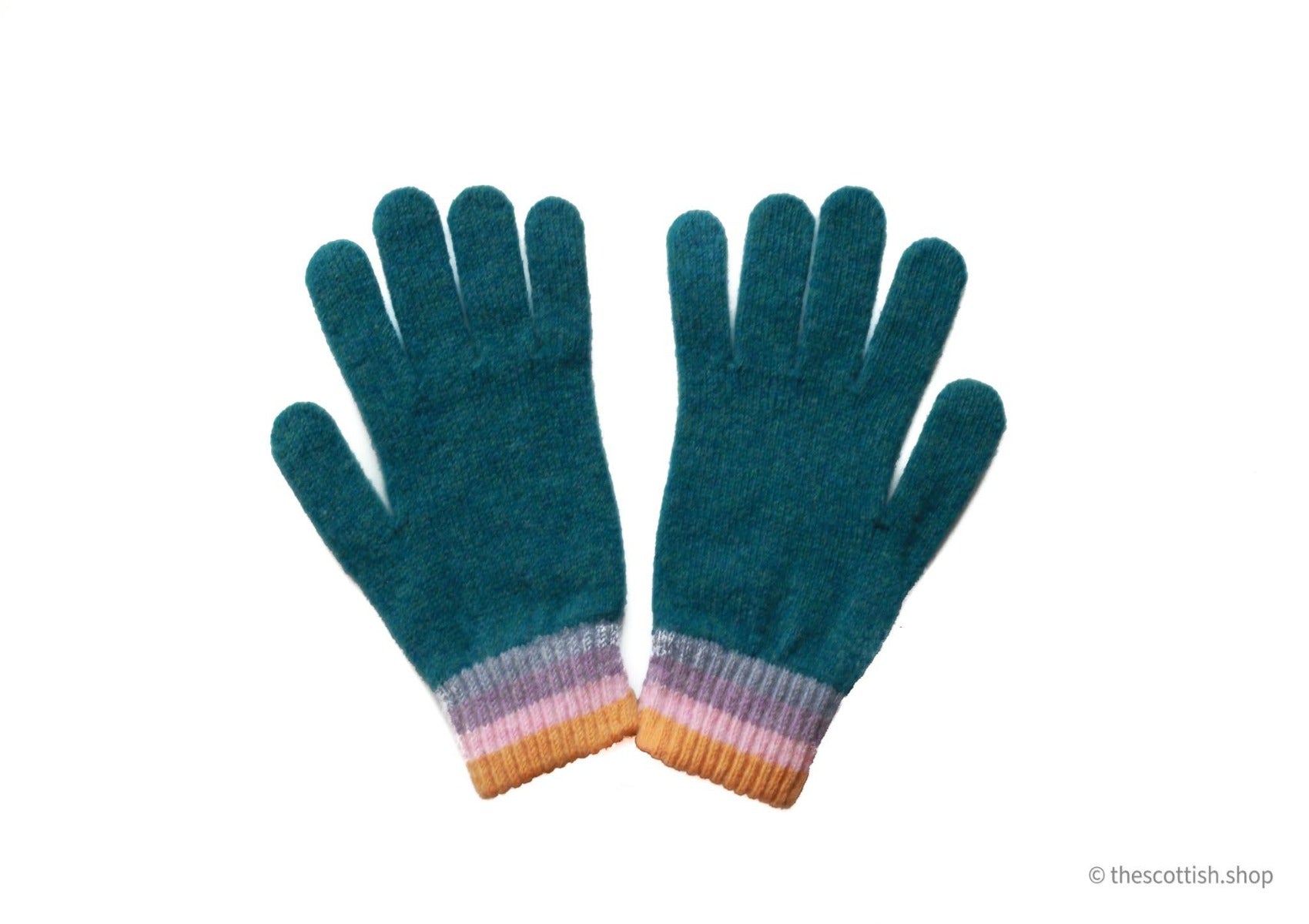 Lammwolle-Handschuhe-Türkis-Grau-Gelb-Rosa-Violett-Hergestellt-in-Schottland