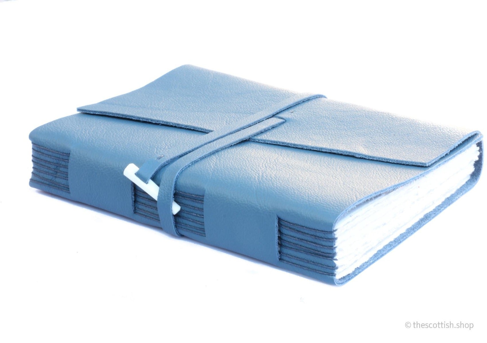 Leder-Notizbücher-Blau-Grau-Long-Stitch-Handgebunden