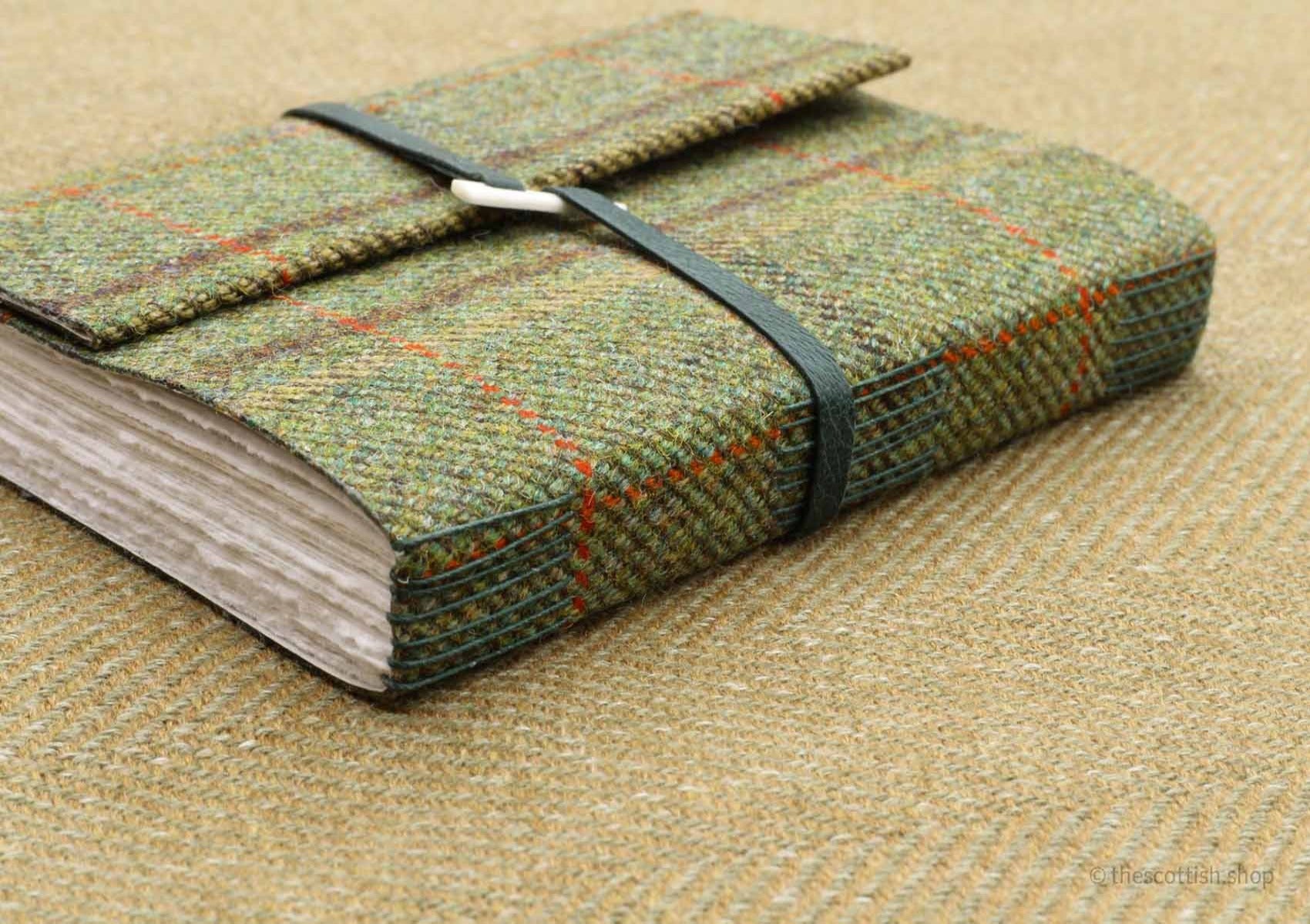 Tweed-Notizbücher-LongStitch-Grün